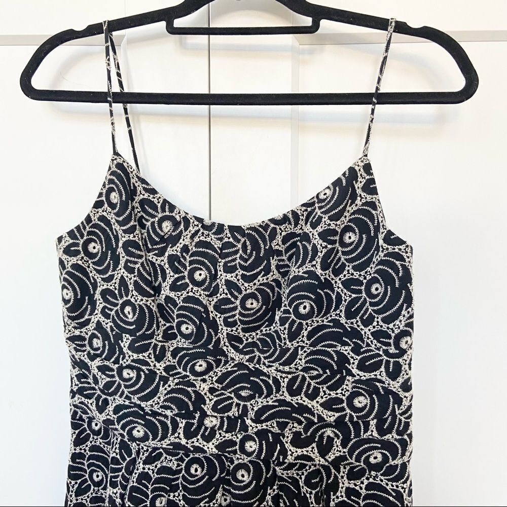 Eliza J Black & White Floral Embroidered Print Dress Size 10 - Picture 3 of 7